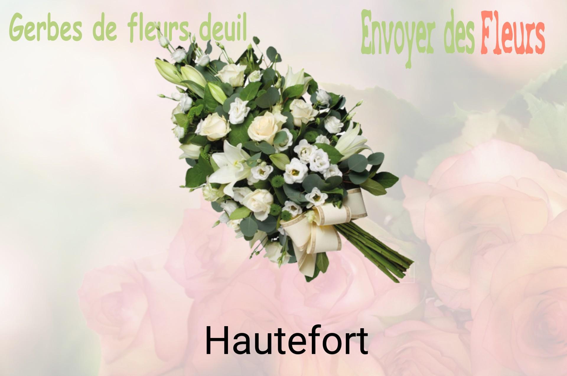 Gerbe de fleurs de deuil livrée à Hautefort